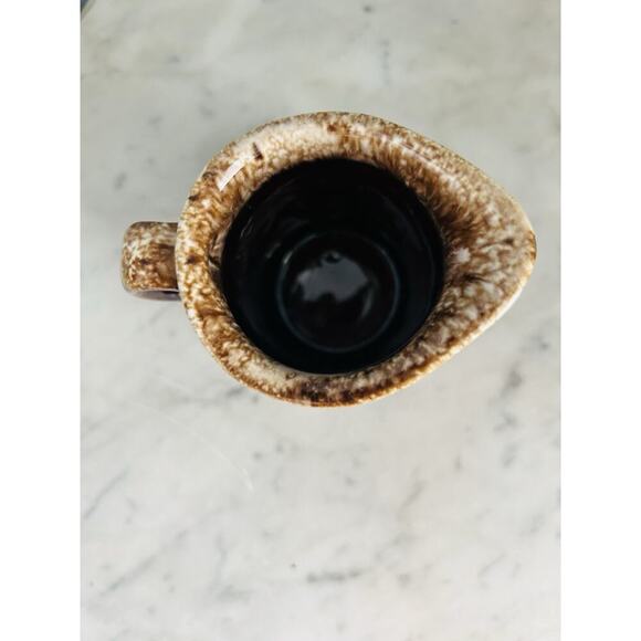Vintage Hull Pottery Brown Drip Glazed Creamer USA Oven Proof 4.5” Tall Vase - Picture 4 of 11